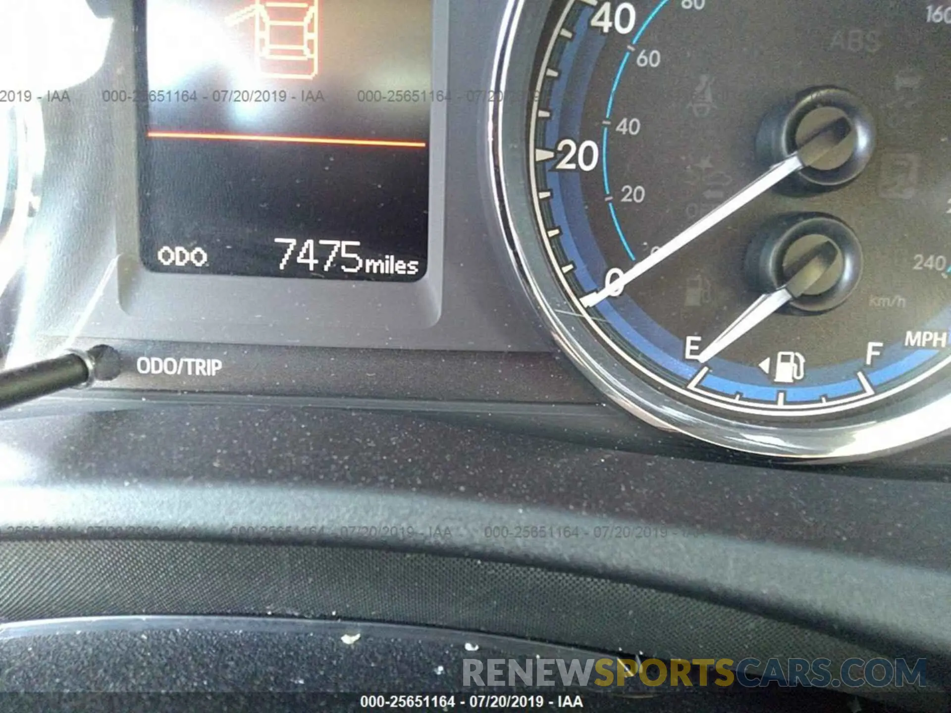 7 fotografías del automóvil dañado 2T1BURHE0KC234679 TOYOTA COROLLA 2019