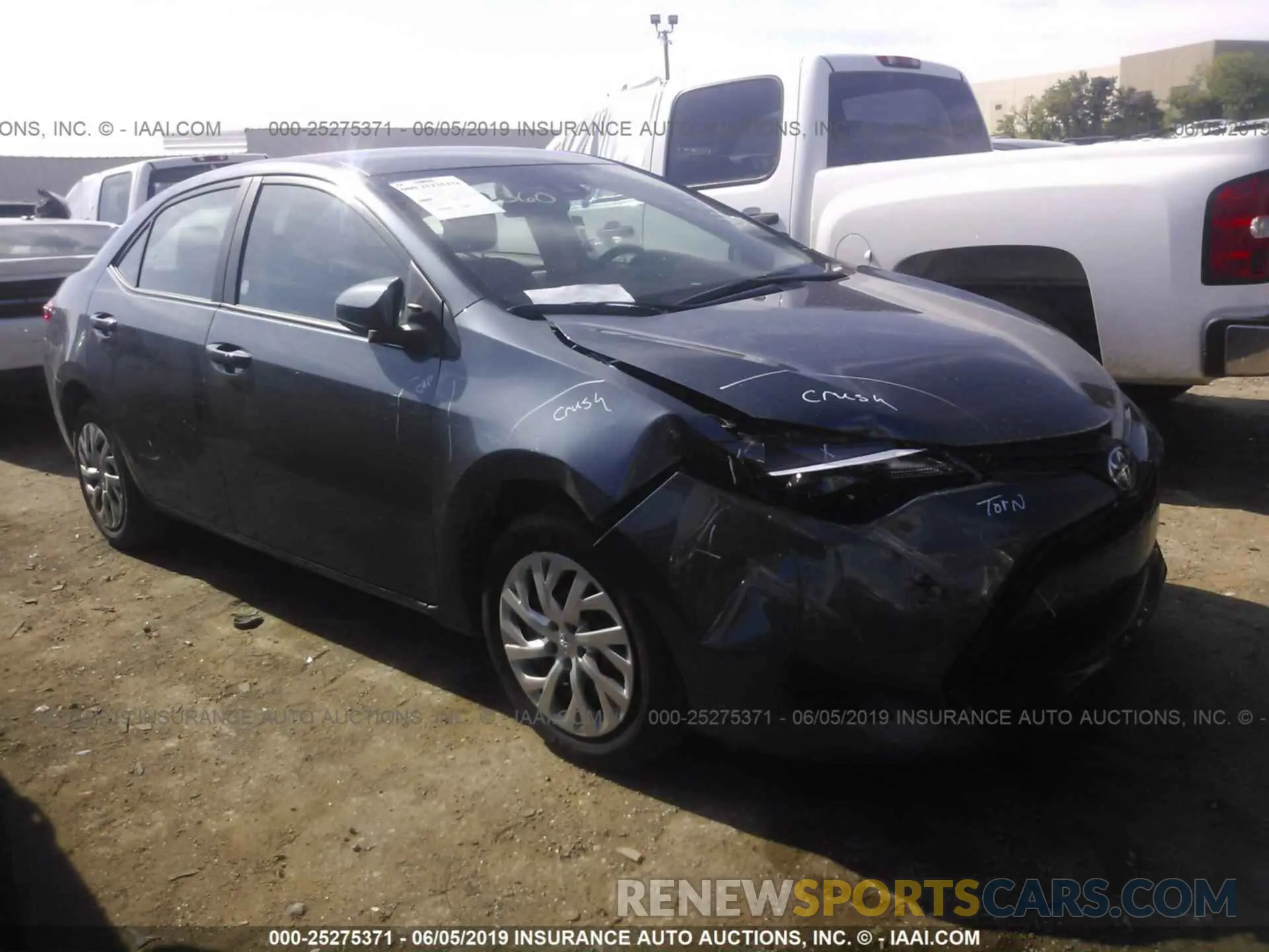 1 fotografías del automóvil dañado 2T1BURHE0KC242572 TOYOTA COROLLA 2019