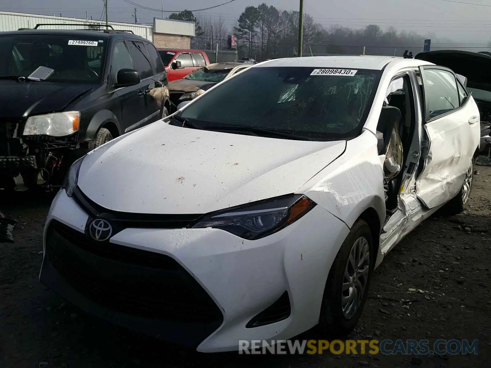2 fotografías del automóvil dañado 2T1BURHE1KC153321 TOYOTA COROLLA 2019