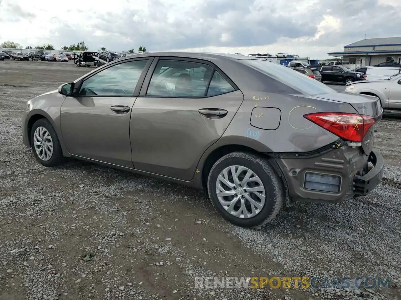 2 fotografías del automóvil dañado 2T1BURHE1KC154338 TOYOTA COROLLA 2019