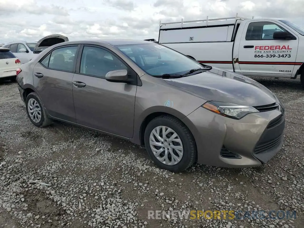 4 fotografías del automóvil dañado 2T1BURHE1KC154338 TOYOTA COROLLA 2019