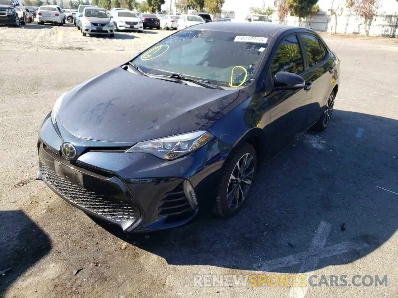 2 fotografías del automóvil dañado 2T1BURHE1KC160107 TOYOTA COROLLA 2019