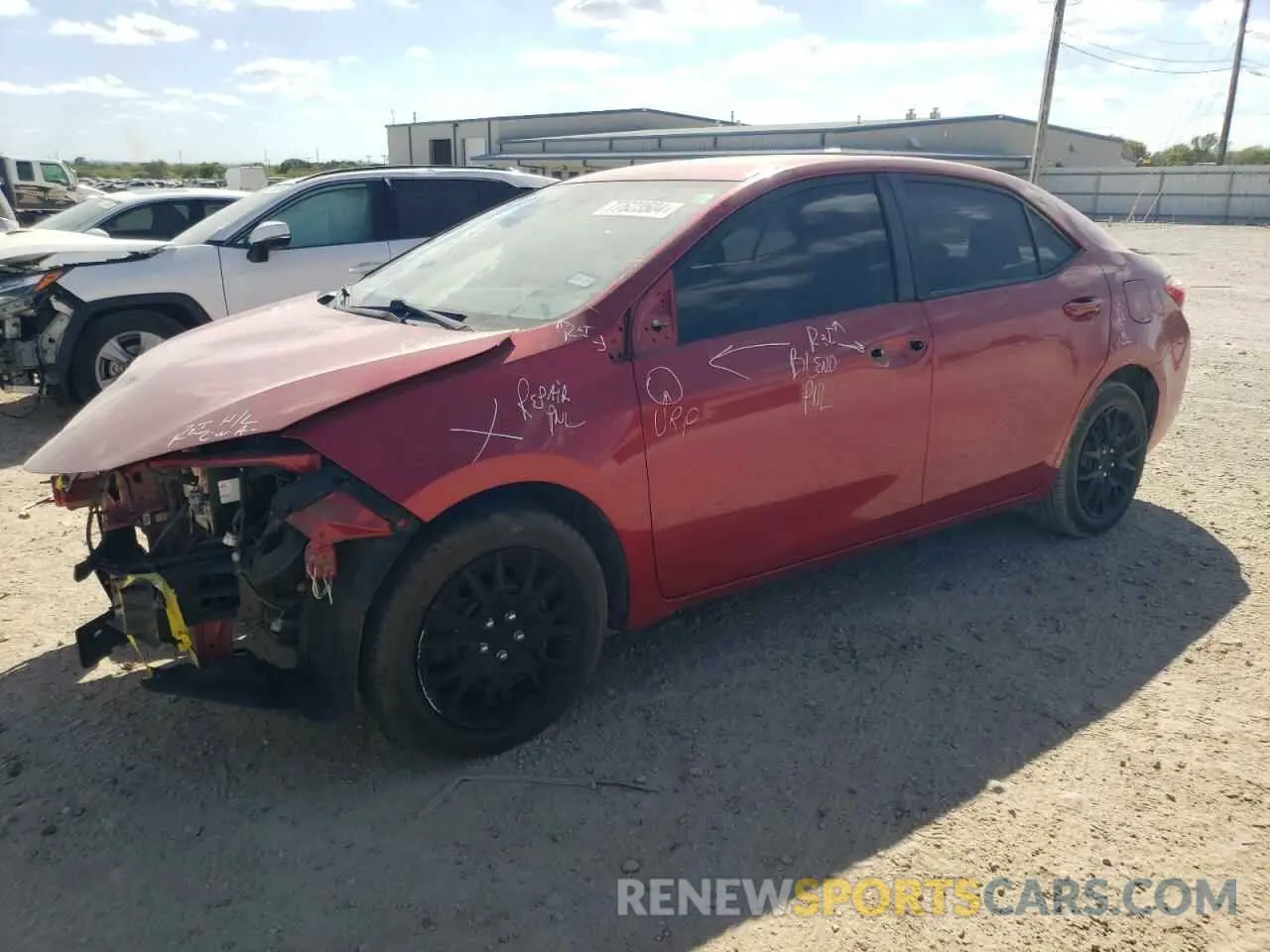 1 fotografías del automóvil dañado 2T1BURHE1KC170152 TOYOTA COROLLA 2019