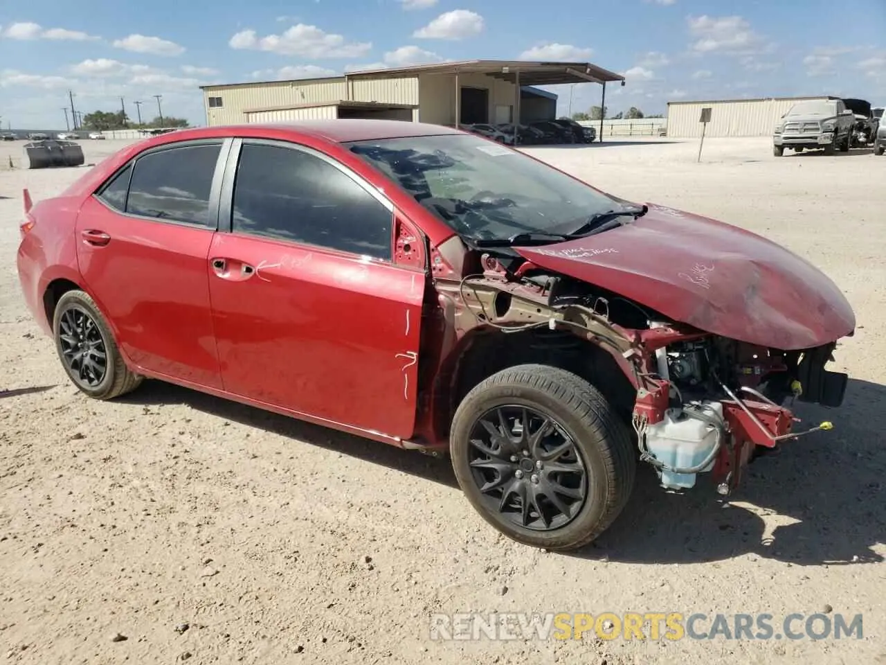 4 fotografías del automóvil dañado 2T1BURHE1KC170152 TOYOTA COROLLA 2019