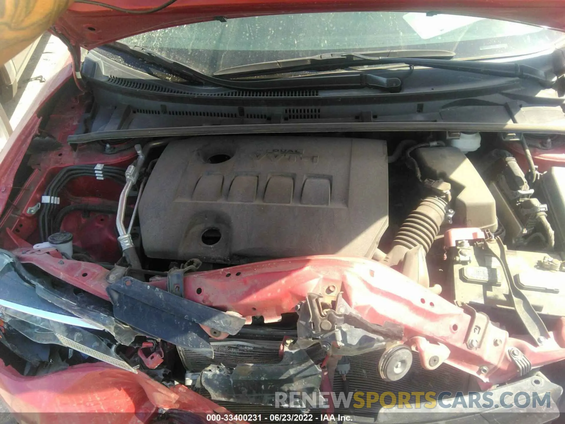 10 fotografías del automóvil dañado 2T1BURHE1KC233833 TOYOTA COROLLA 2019