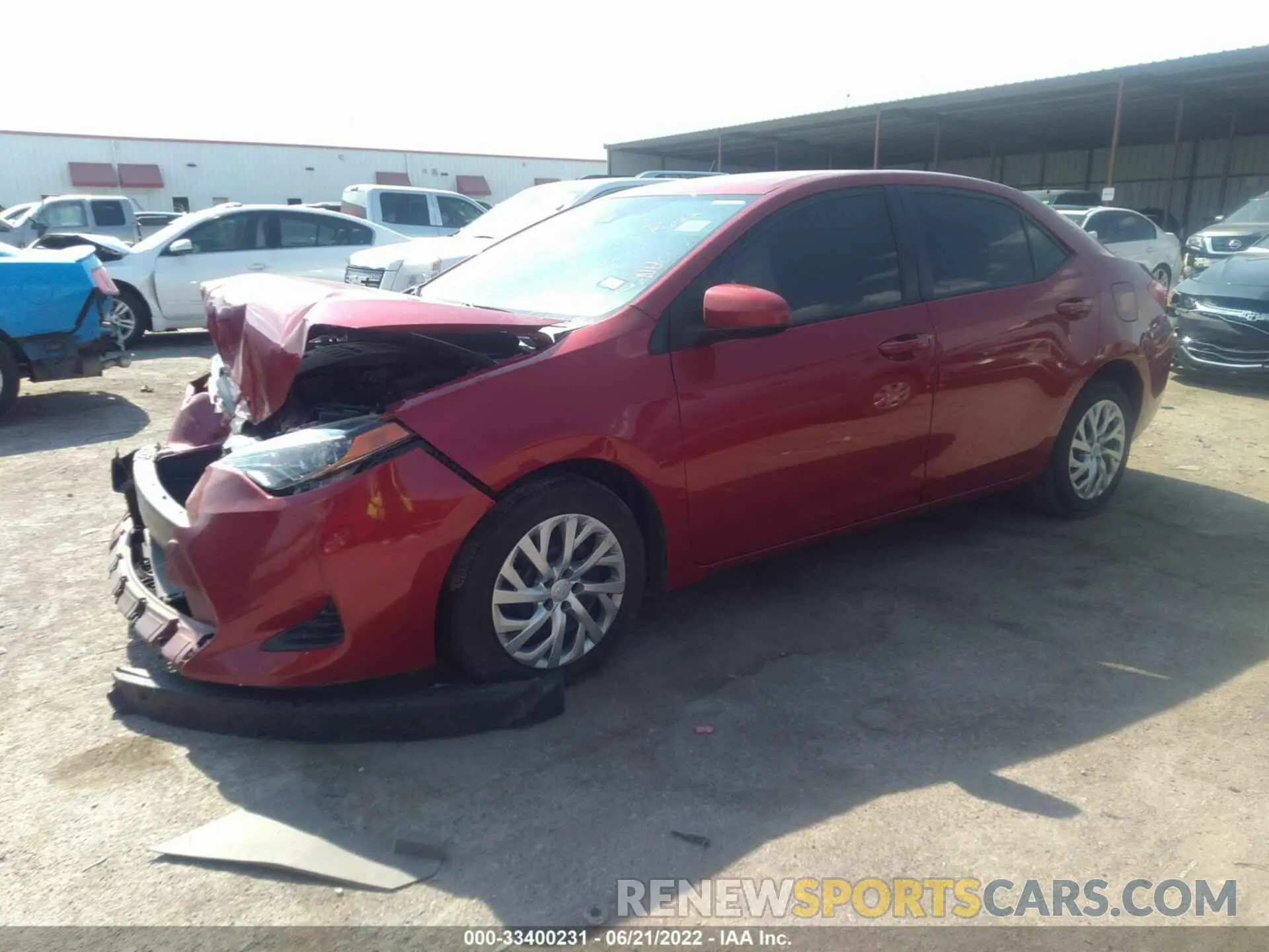 2 fotografías del automóvil dañado 2T1BURHE1KC233833 TOYOTA COROLLA 2019
