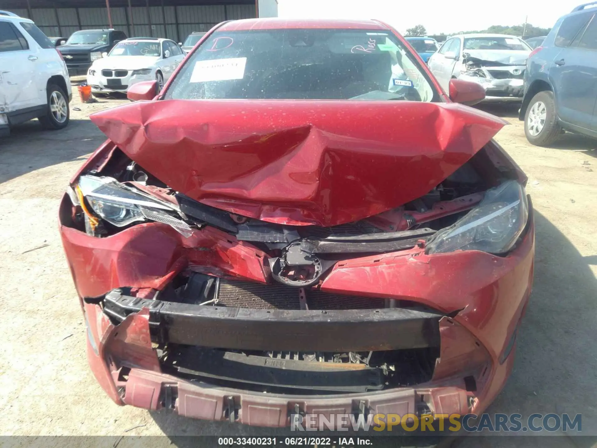 6 fotografías del automóvil dañado 2T1BURHE1KC233833 TOYOTA COROLLA 2019