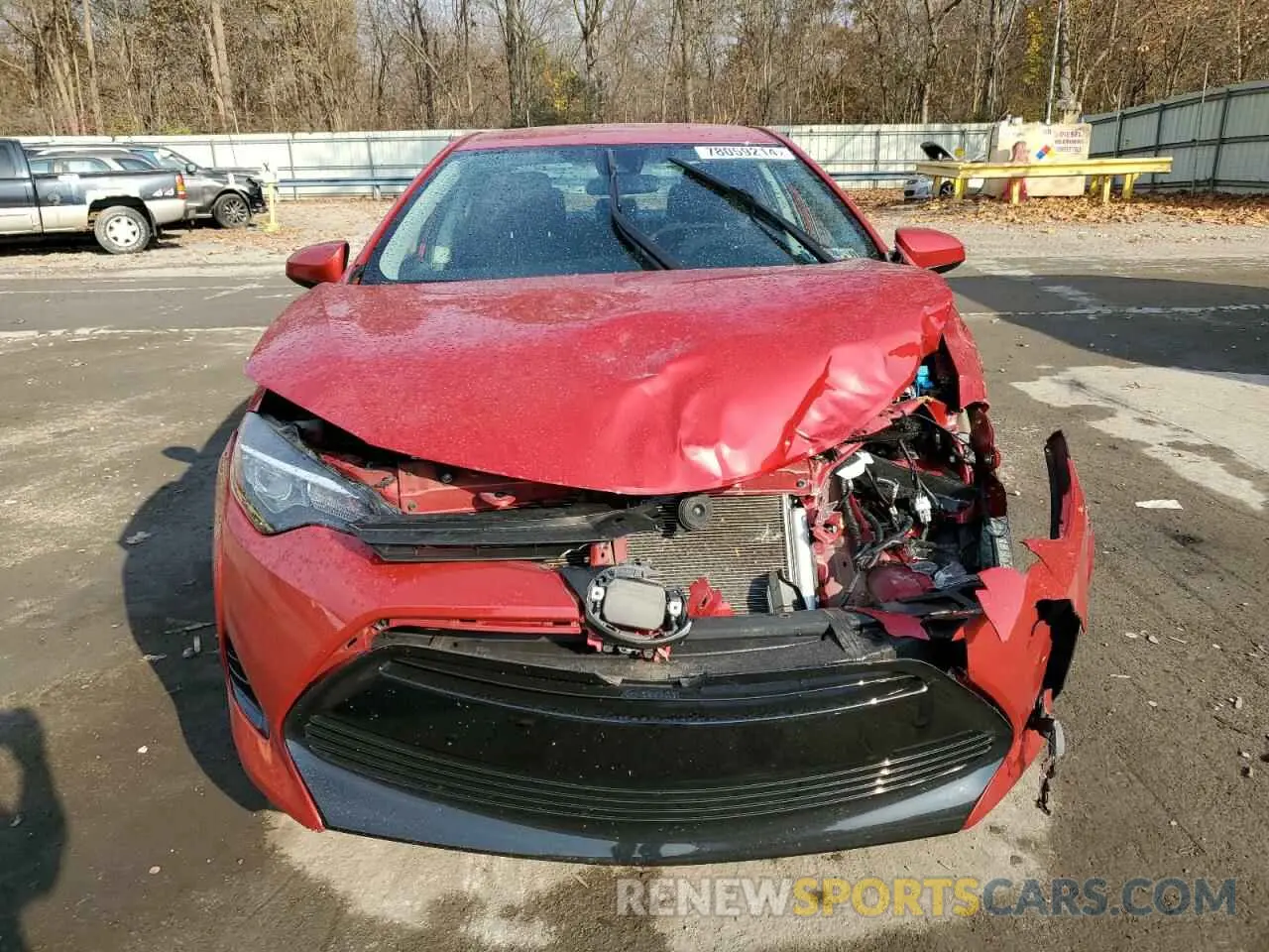 5 fotografías del automóvil dañado 2T1BURHE2KC129335 TOYOTA COROLLA 2019