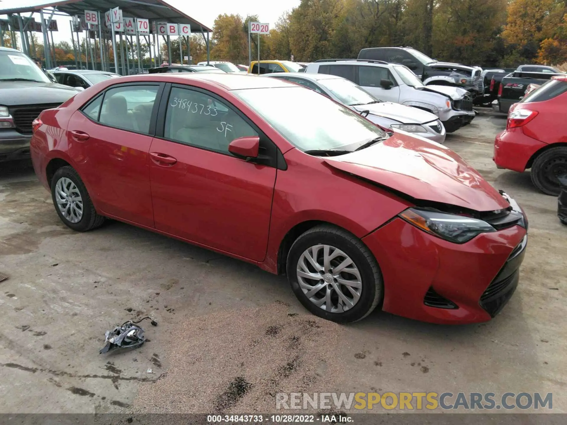 1 fotografías del automóvil dañado 2T1BURHE2KC131683 TOYOTA COROLLA 2019