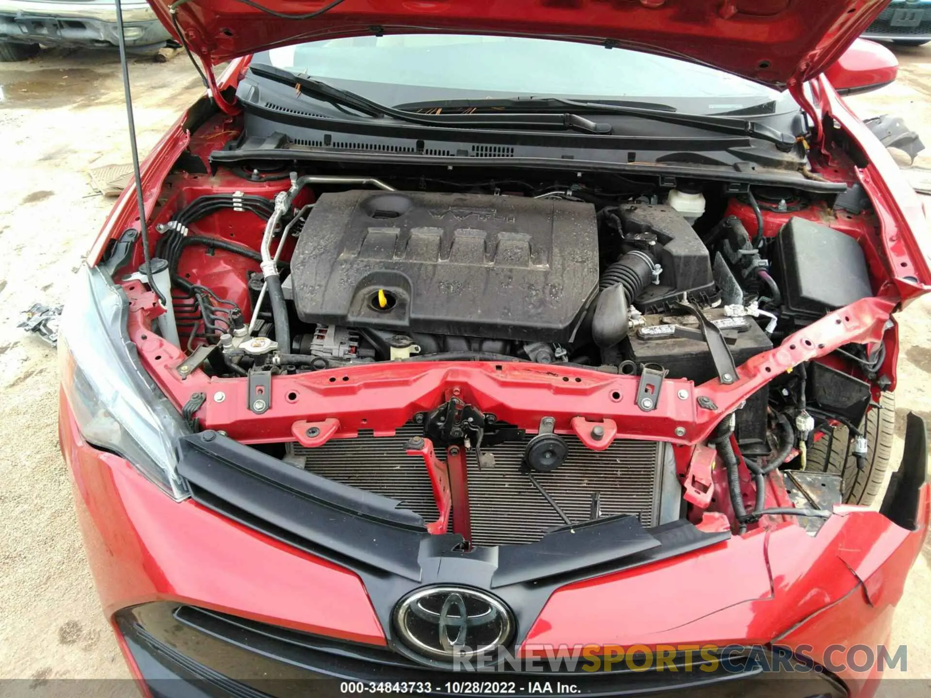 10 fotografías del automóvil dañado 2T1BURHE2KC131683 TOYOTA COROLLA 2019