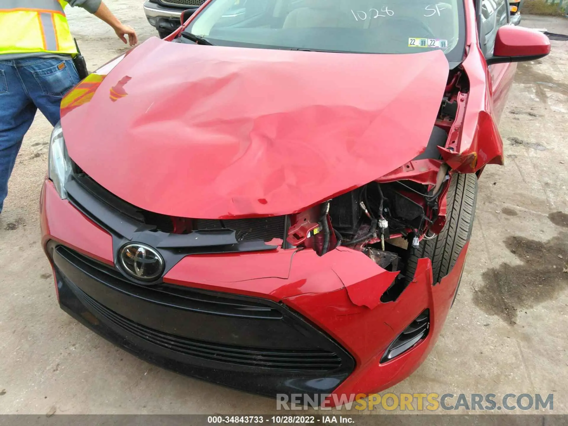 6 fotografías del automóvil dañado 2T1BURHE2KC131683 TOYOTA COROLLA 2019