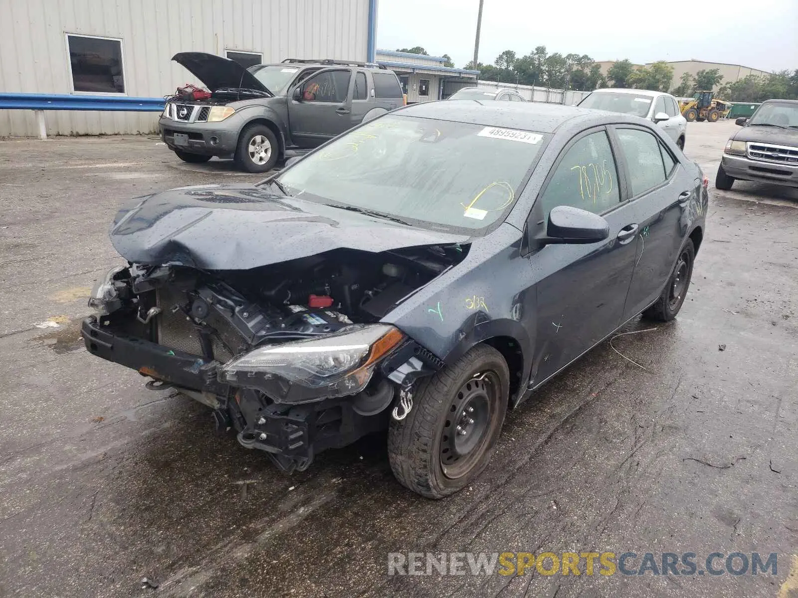 2 fotografías del automóvil dañado 2T1BURHE2KC132218 TOYOTA COROLLA 2019