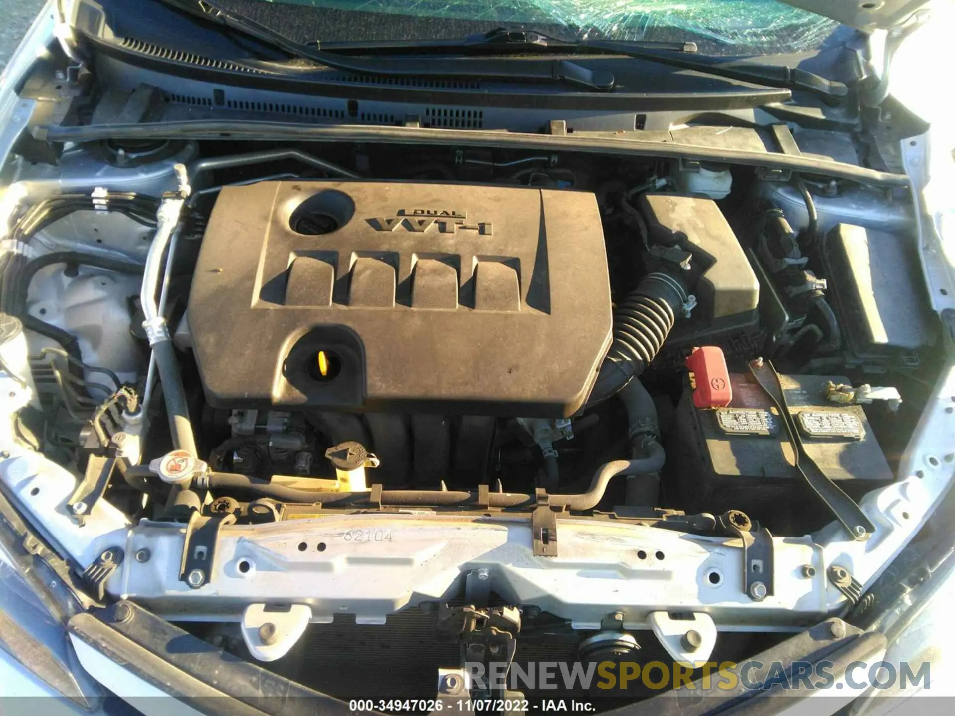 10 fotografías del automóvil dañado 2T1BURHE2KC133921 TOYOTA COROLLA 2019