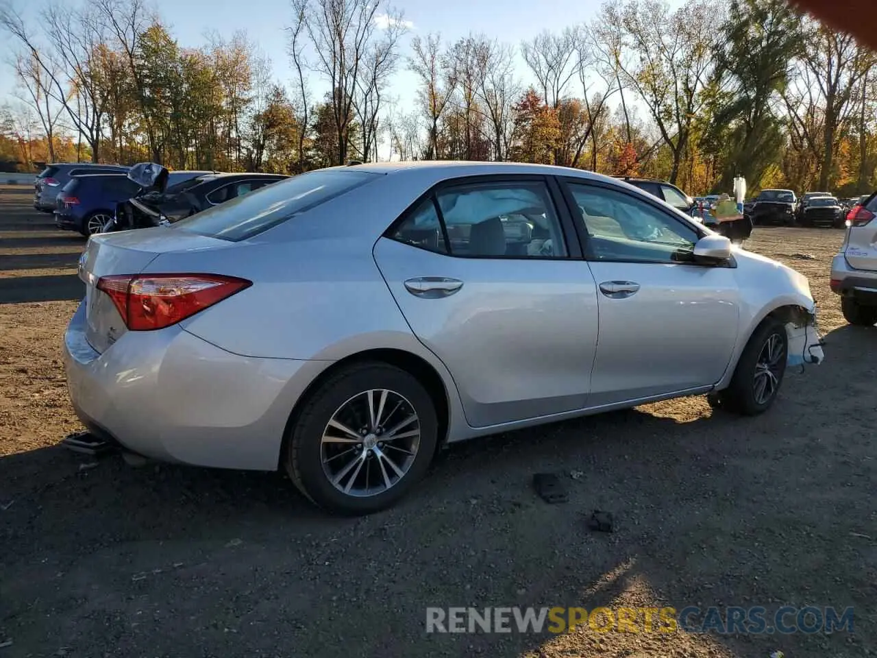 3 fotografías del automóvil dañado 2T1BURHE2KC134048 TOYOTA COROLLA 2019