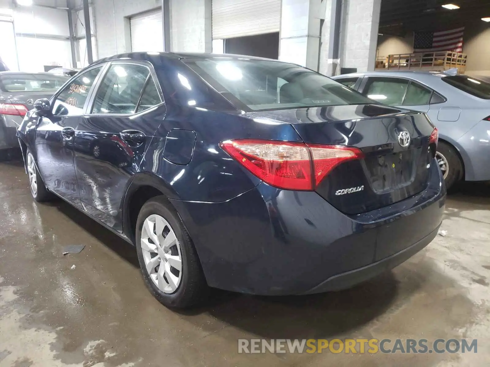 3 fotografías del automóvil dañado 2T1BURHE2KC164778 TOYOTA COROLLA 2019