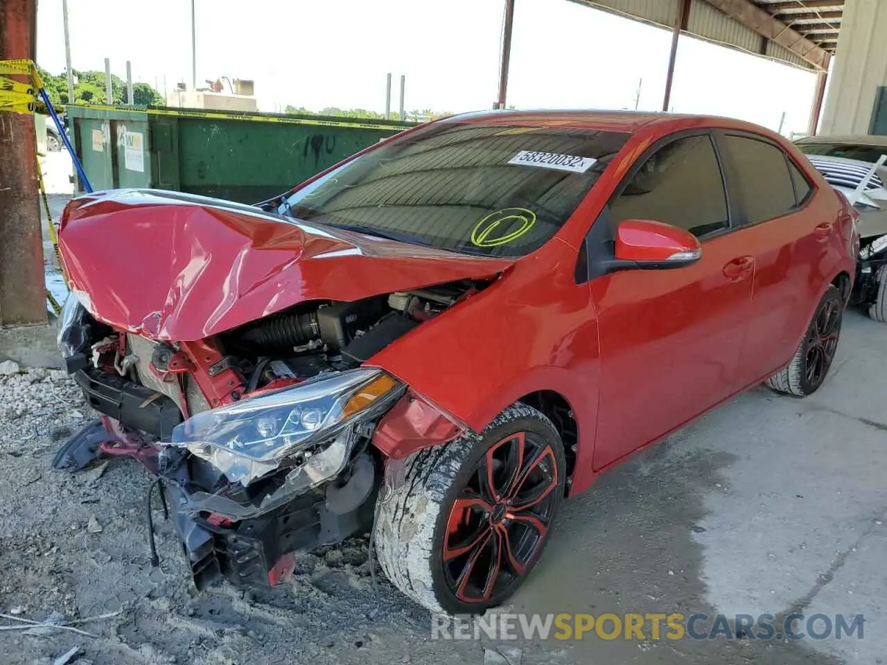 2 fotografías del automóvil dañado 2T1BURHE2KC173528 TOYOTA COROLLA 2019