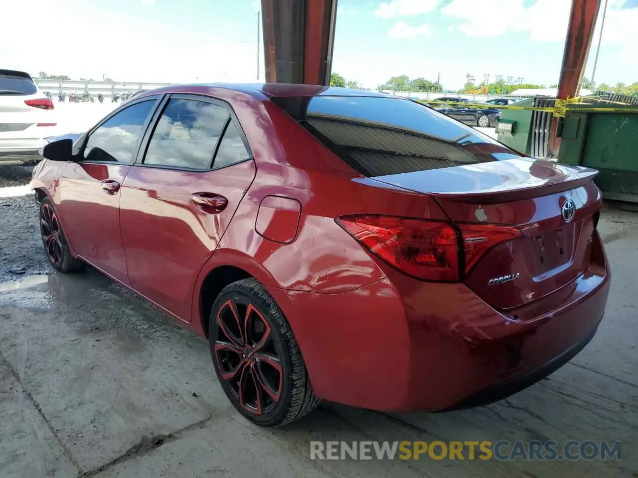 3 fotografías del automóvil dañado 2T1BURHE2KC173528 TOYOTA COROLLA 2019