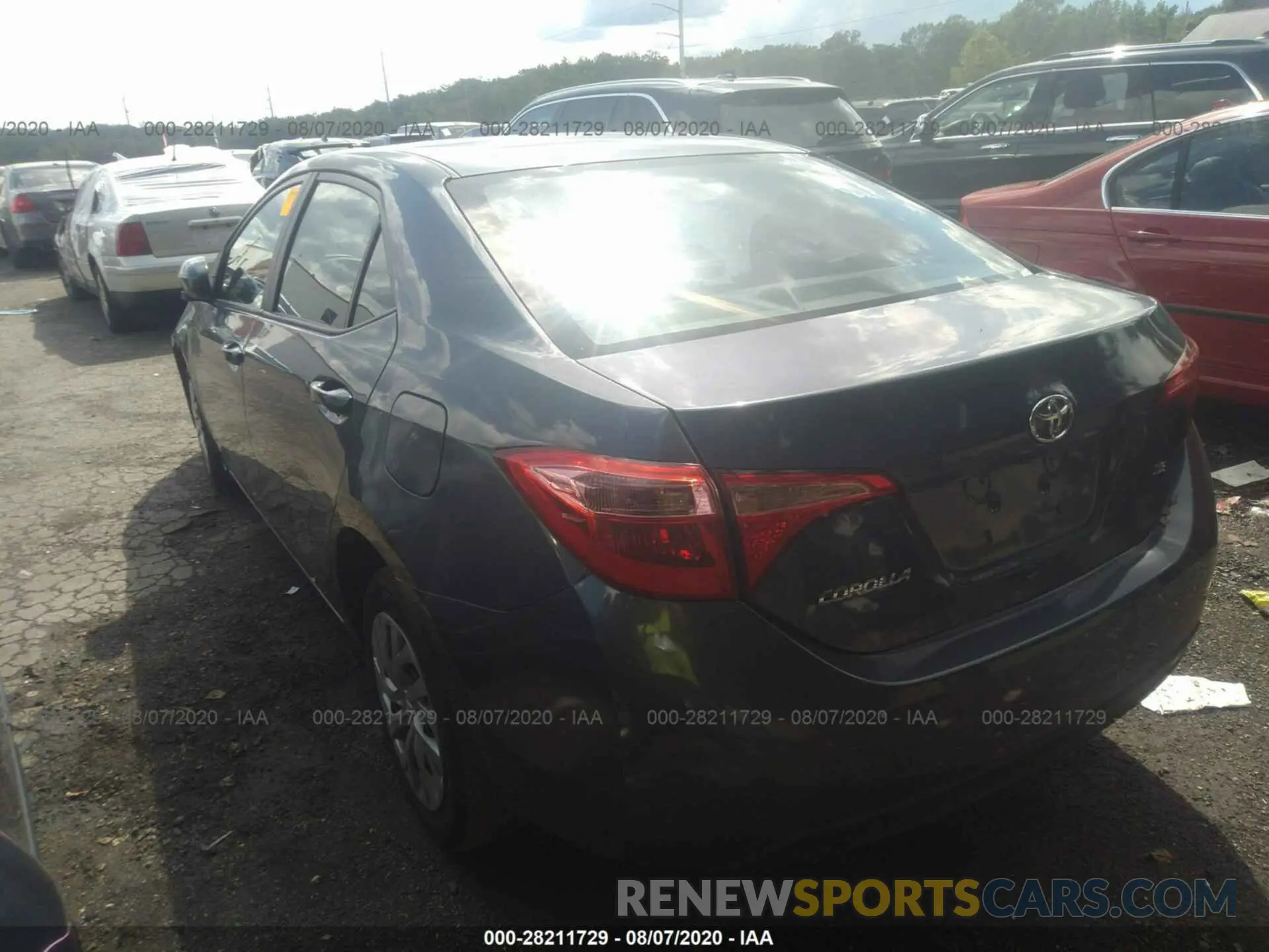 3 fotografías del automóvil dañado 2T1BURHE2KC180835 TOYOTA COROLLA 2019