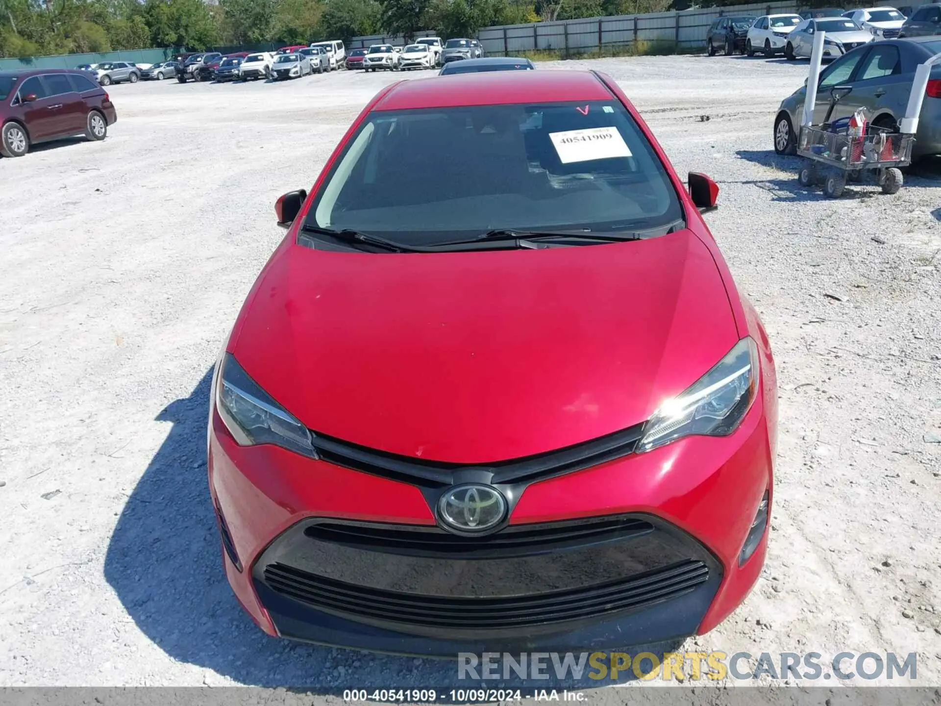 6 fotografías del automóvil dañado 2T1BURHE2KC191026 TOYOTA COROLLA 2019