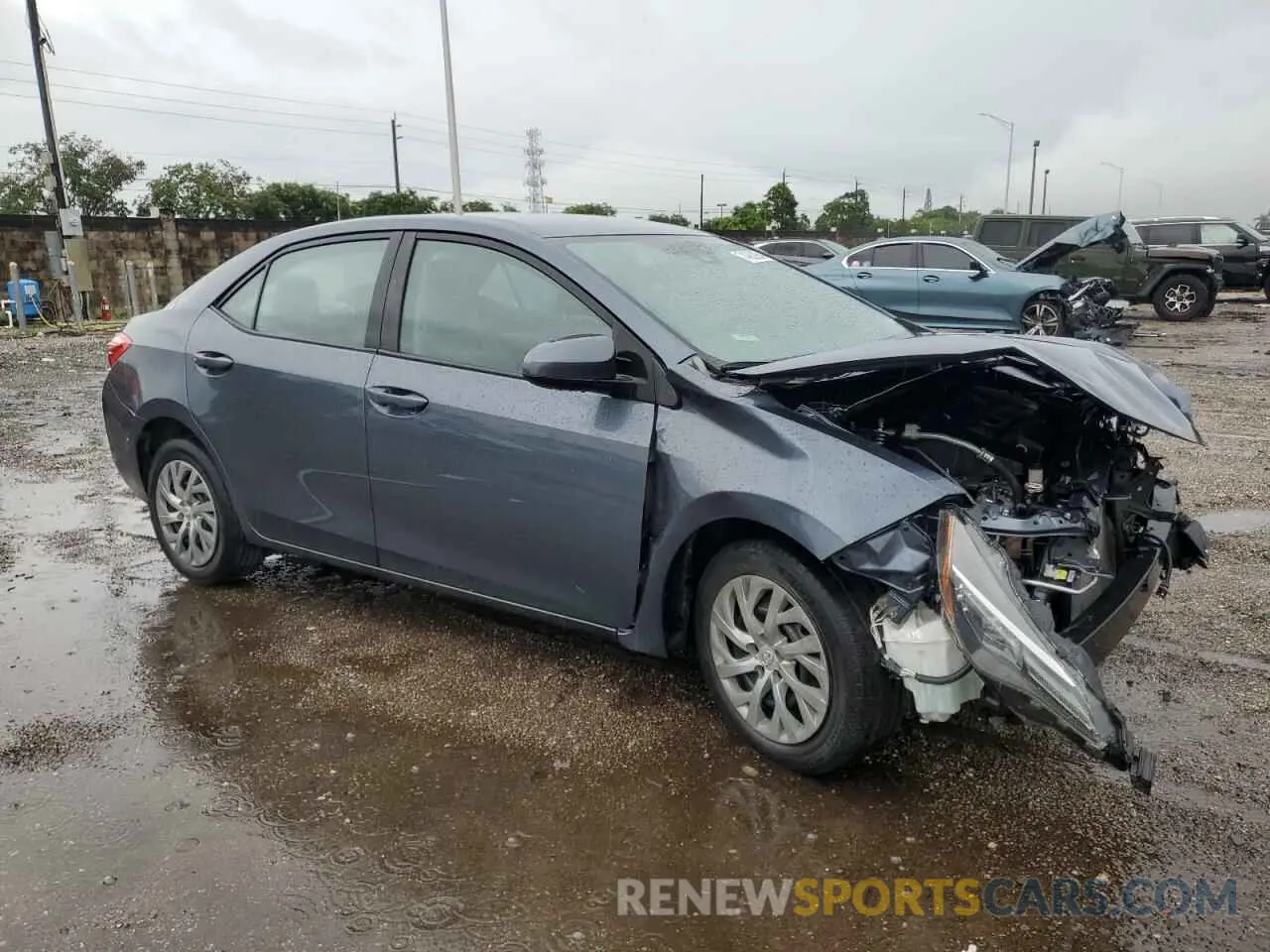 4 fotografías del automóvil dañado 2T1BURHE2KC191110 TOYOTA COROLLA 2019