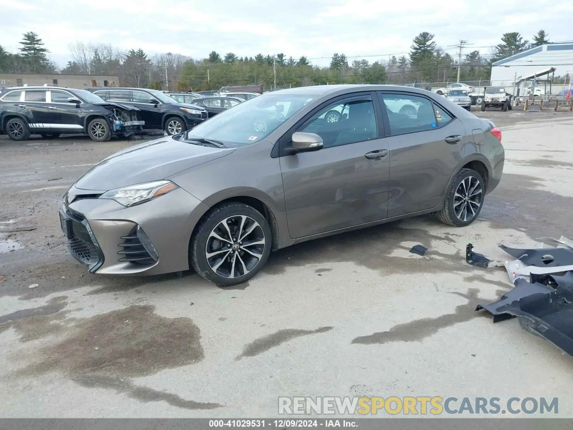 2 fotografías del automóvil dañado 2T1BURHE2KC199921 TOYOTA COROLLA 2019