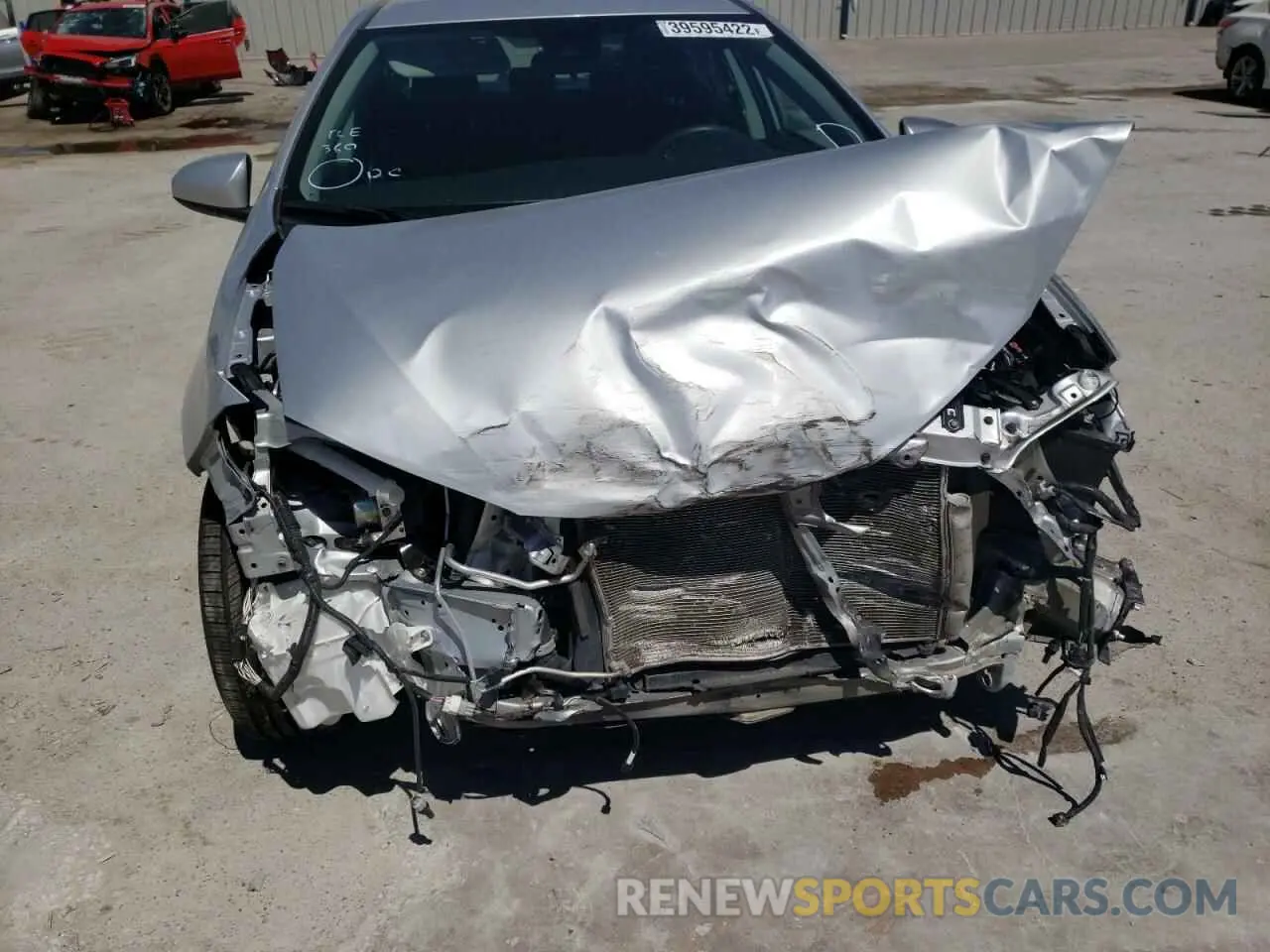 9 fotografías del automóvil dañado 2T1BURHE2KC230259 TOYOTA COROLLA 2019