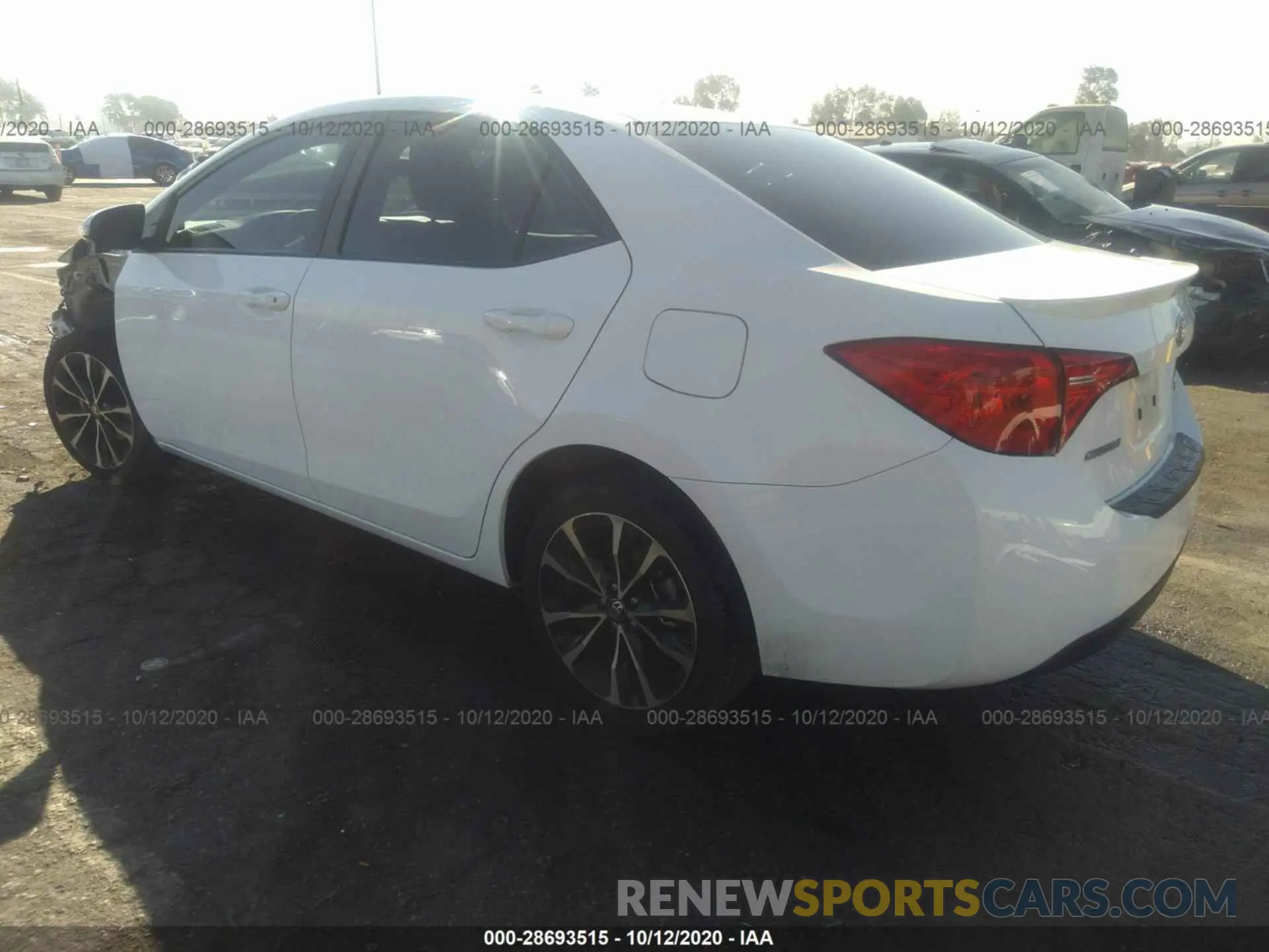 3 fotografías del automóvil dañado 2T1BURHE3KC147083 TOYOTA COROLLA 2019