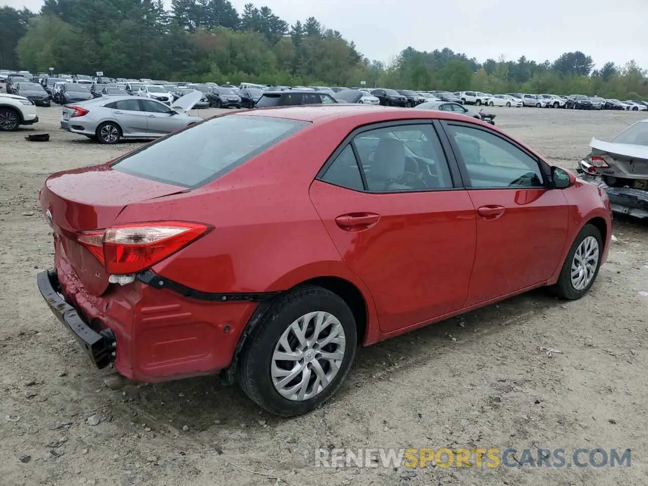 3 fotografías del automóvil dañado 2T1BURHE3KC151571 TOYOTA COROLLA 2019