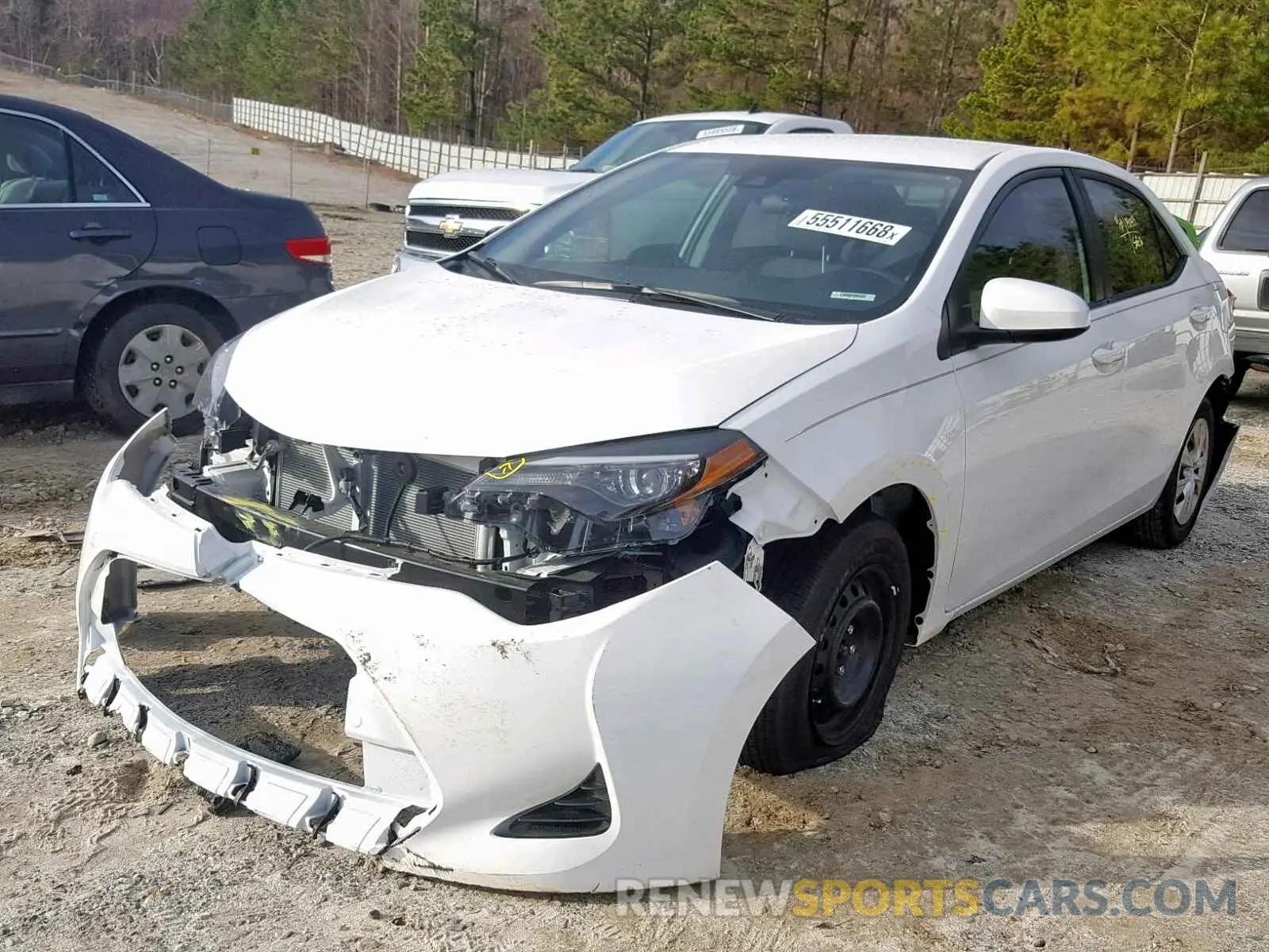2 fotografías del automóvil dañado 2T1BURHE3KC173988 TOYOTA COROLLA 2019