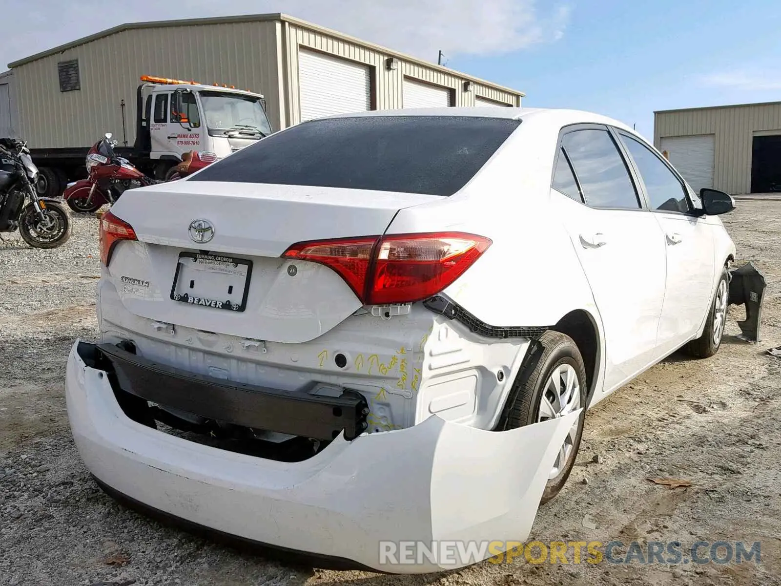 4 fotografías del automóvil dañado 2T1BURHE3KC173988 TOYOTA COROLLA 2019