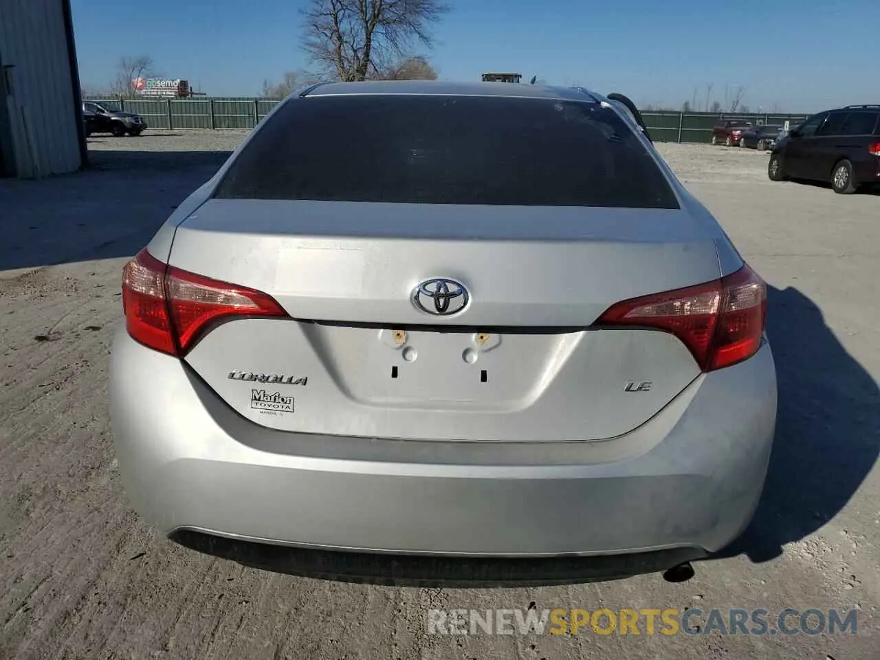 6 fotografías del automóvil dañado 2T1BURHE3KC176311 TOYOTA COROLLA 2019