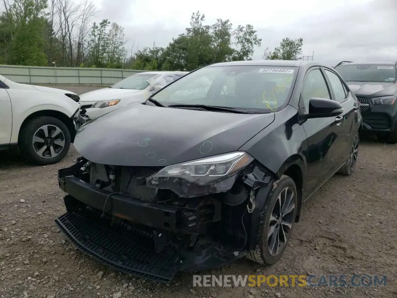 2 fotografías del automóvil dañado 2T1BURHE3KC178320 TOYOTA COROLLA 2019