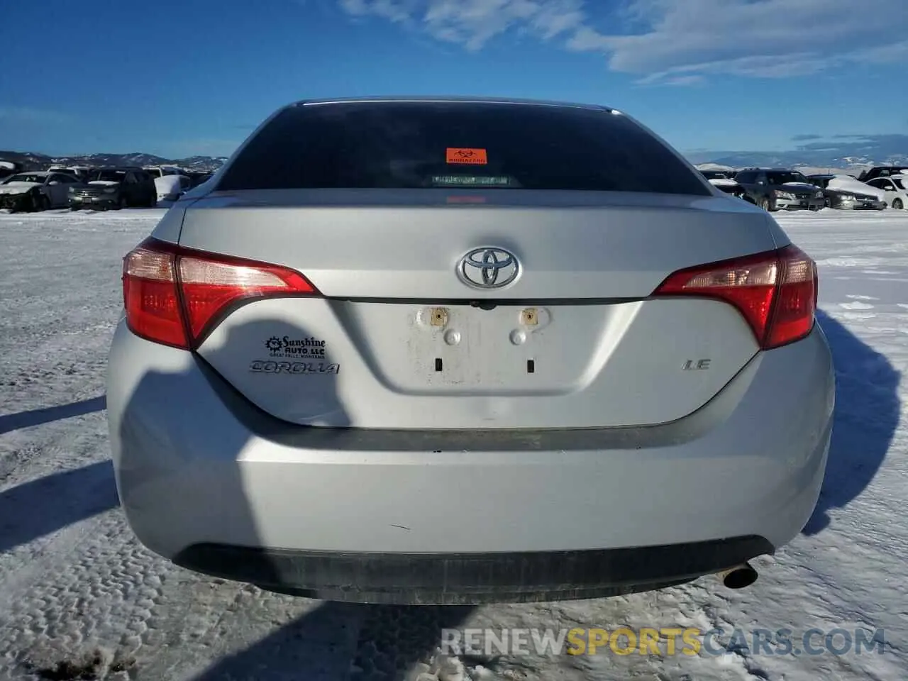 6 fotografías del automóvil dañado 2T1BURHE3KC209825 TOYOTA COROLLA 2019