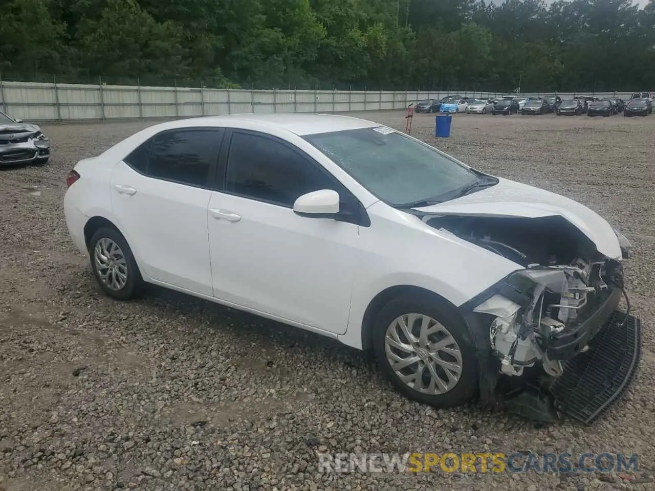 4 fotografías del automóvil dañado 2T1BURHE3KC216404 TOYOTA COROLLA 2019