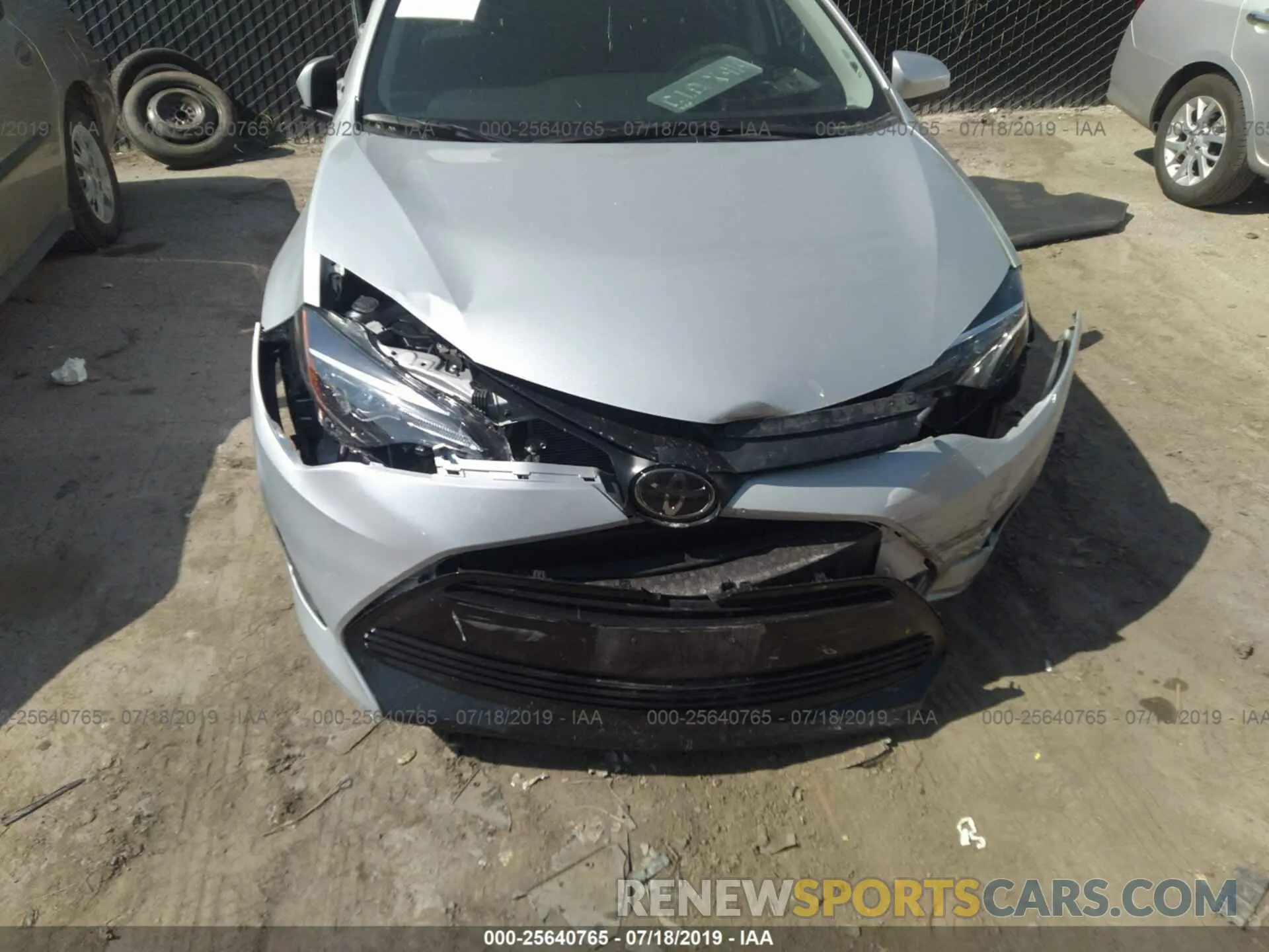 6 fotografías del automóvil dañado 2T1BURHE3KC239424 TOYOTA COROLLA 2019