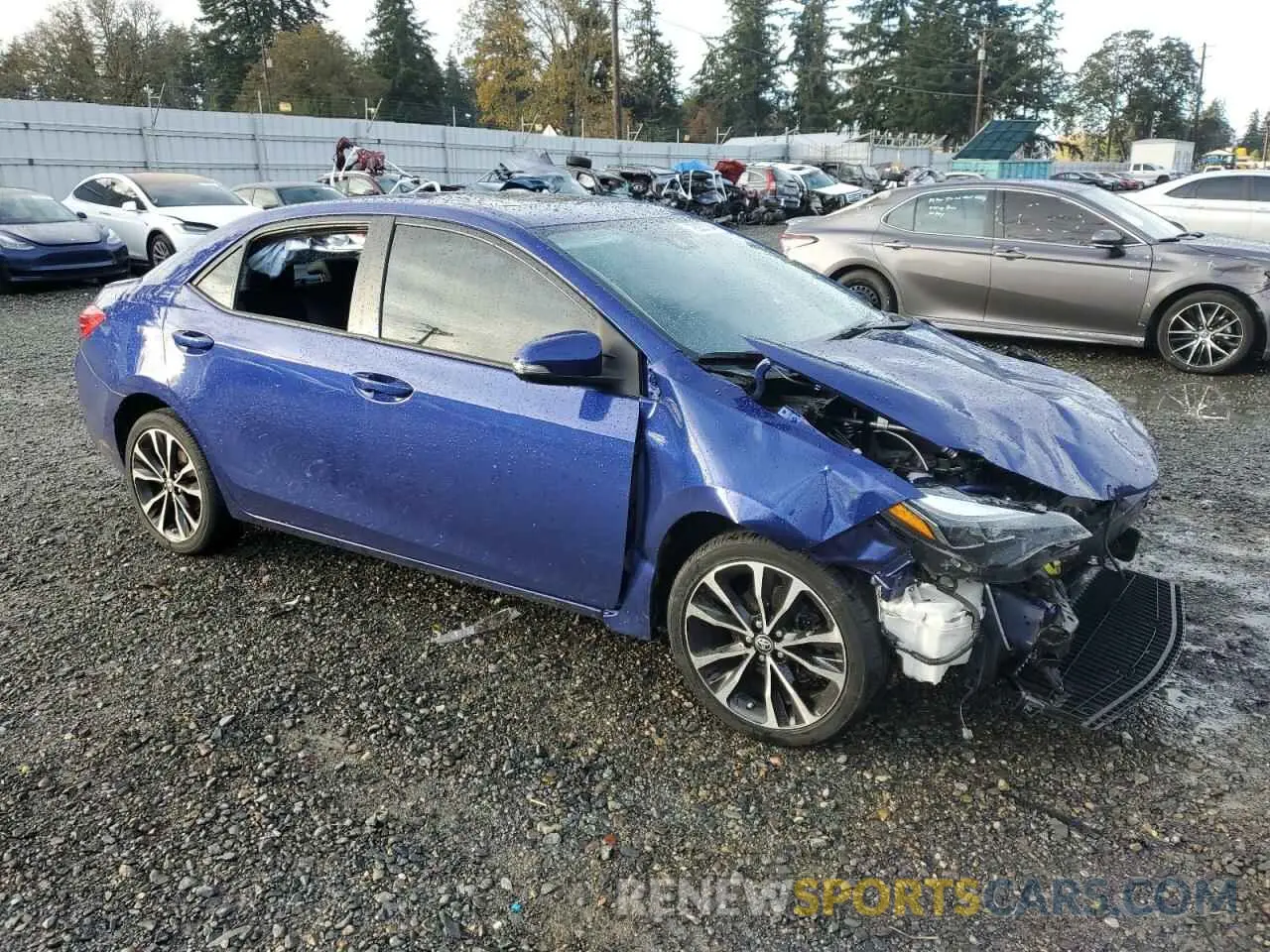 4 fotografías del automóvil dañado 2T1BURHE3KC239617 TOYOTA COROLLA 2019