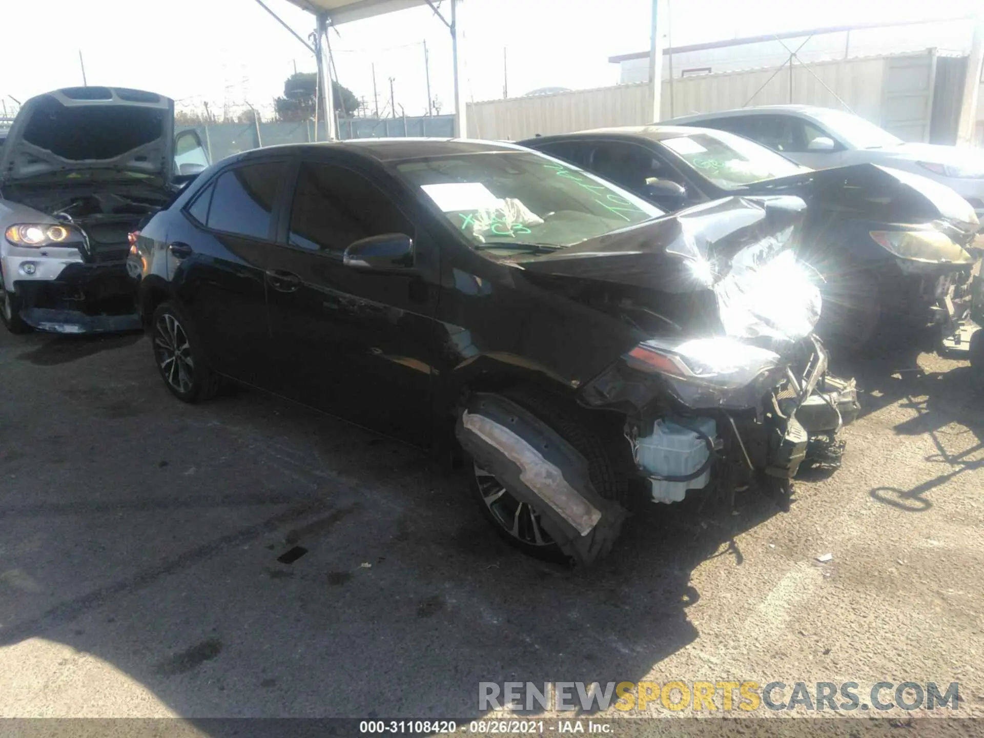 1 fotografías del automóvil dañado 2T1BURHE4KC134505 TOYOTA COROLLA 2019