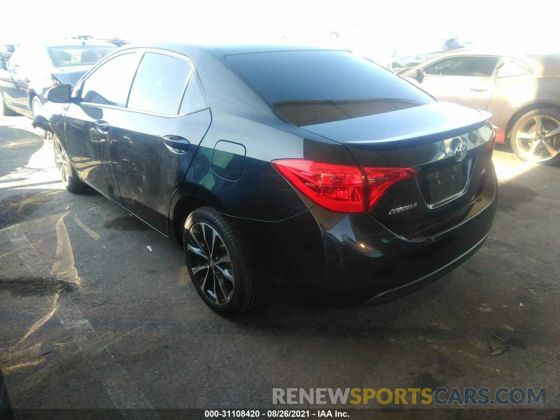 3 fotografías del automóvil dañado 2T1BURHE4KC134505 TOYOTA COROLLA 2019