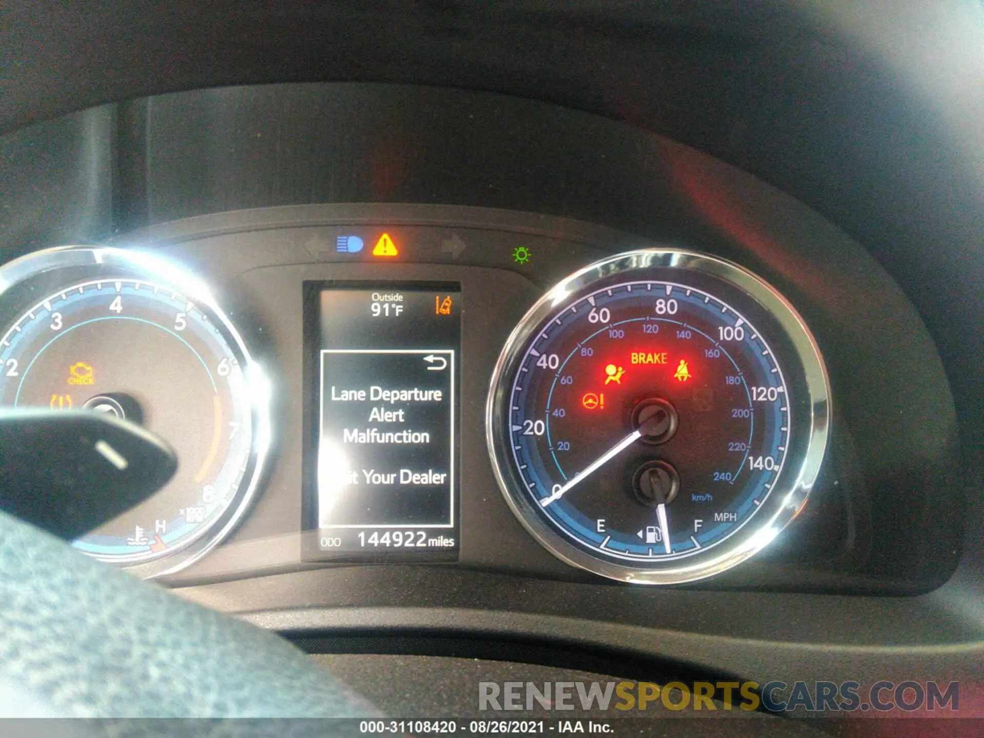 7 fotografías del automóvil dañado 2T1BURHE4KC134505 TOYOTA COROLLA 2019