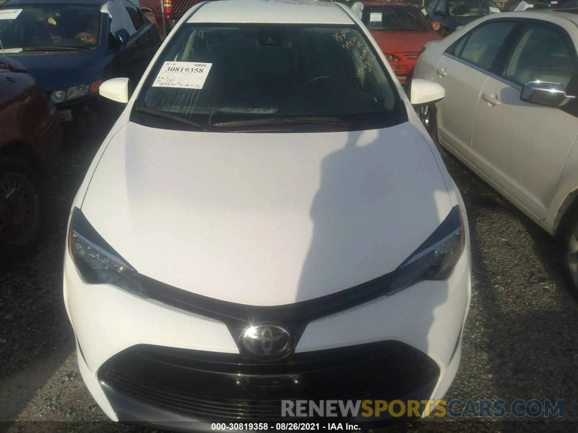 6 fotografías del automóvil dañado 2T1BURHE4KC137565 TOYOTA COROLLA 2019