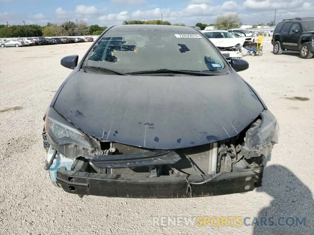 5 fotografías del automóvil dañado 2T1BURHE4KC186703 TOYOTA COROLLA 2019