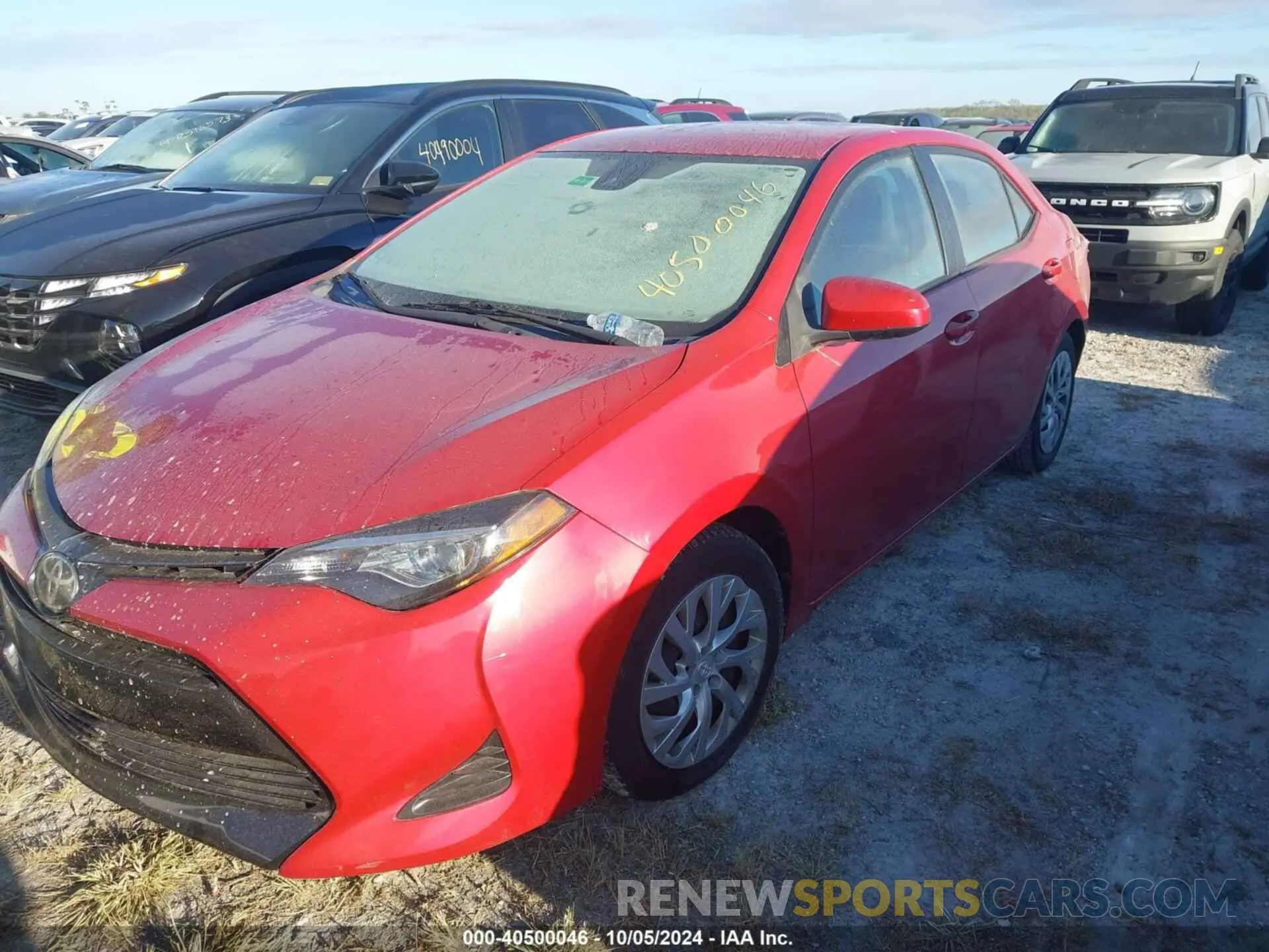 2 fotografías del automóvil dañado 2T1BURHE4KC196082 TOYOTA COROLLA 2019