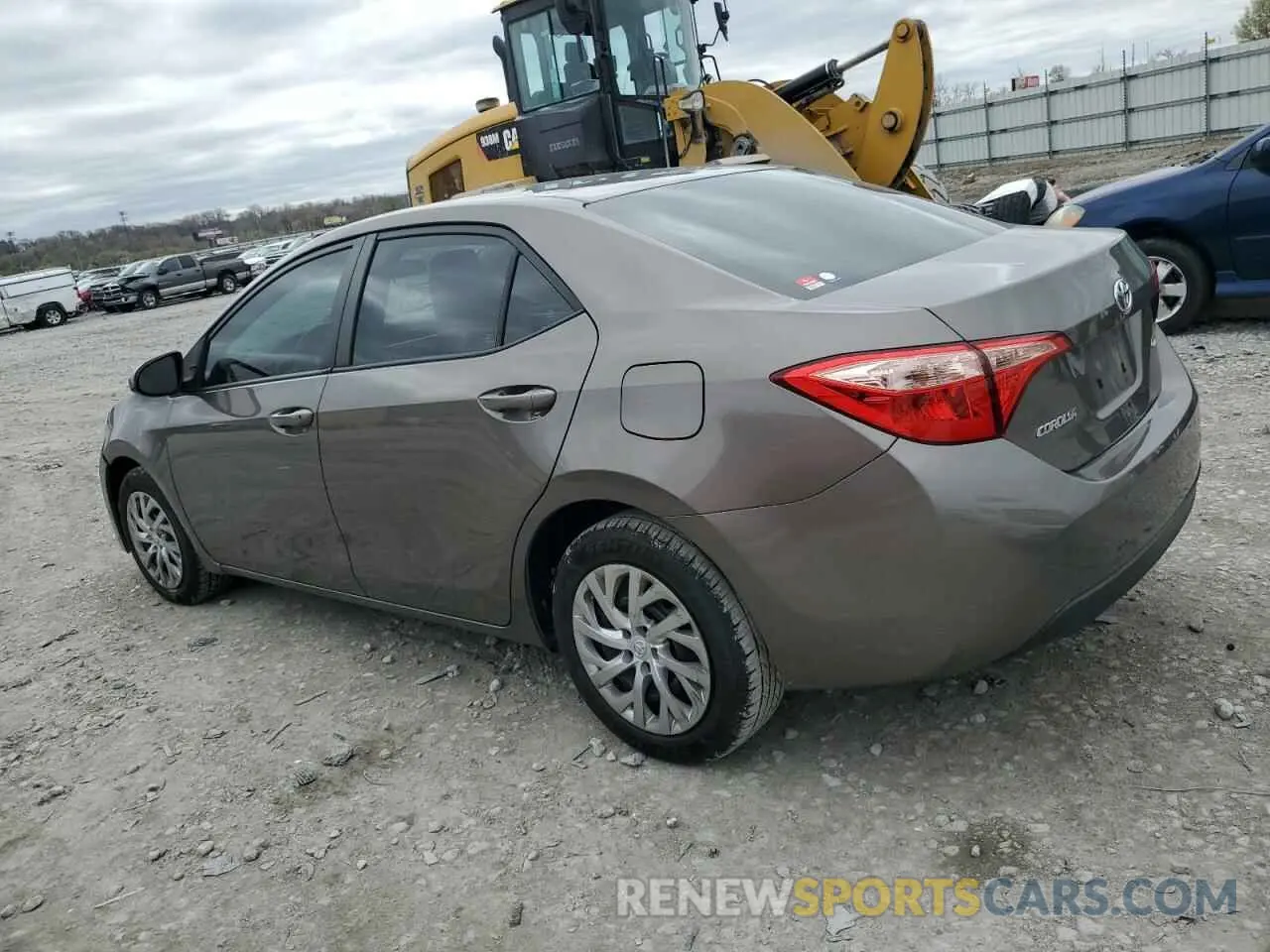 2 fotografías del automóvil dañado 2T1BURHE4KC198592 TOYOTA COROLLA 2019