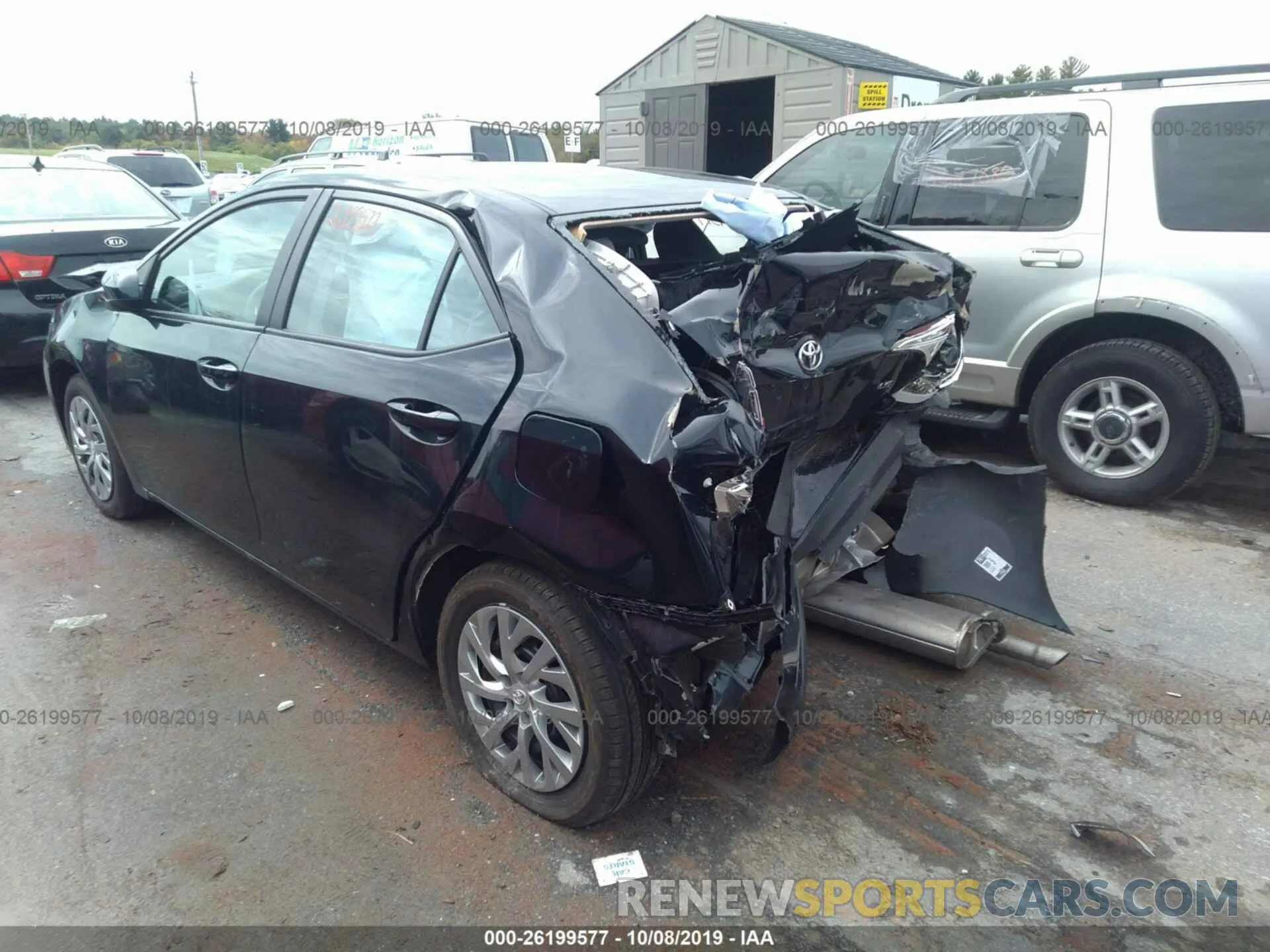 3 fotografías del automóvil dañado 2T1BURHE4KC205251 TOYOTA COROLLA 2019