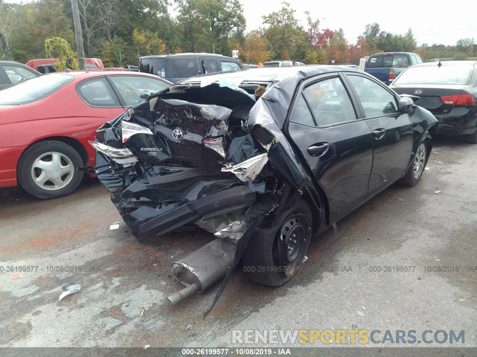 4 fotografías del automóvil dañado 2T1BURHE4KC205251 TOYOTA COROLLA 2019