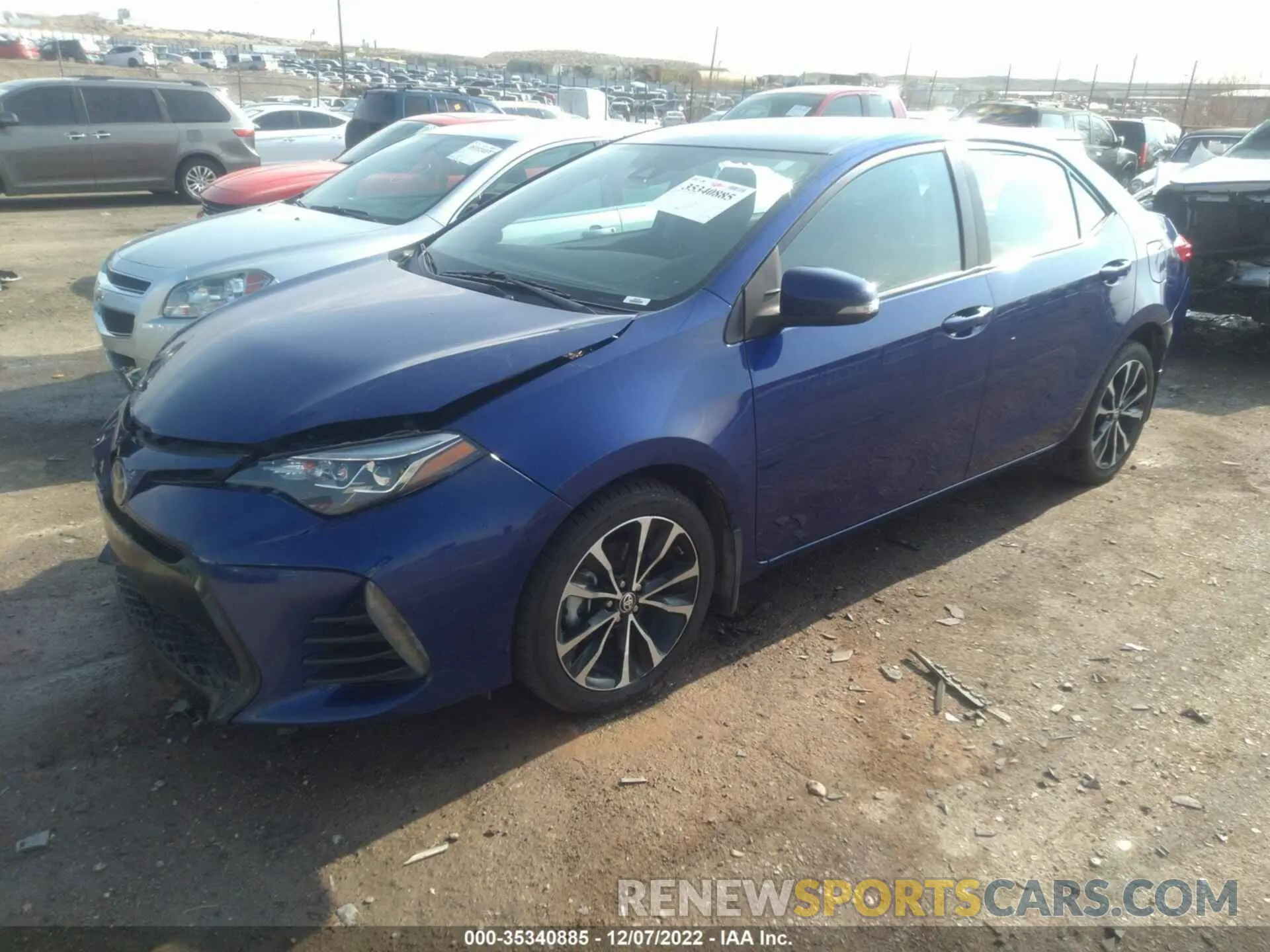 2 fotografías del automóvil dañado 2T1BURHE4KC206383 TOYOTA COROLLA 2019