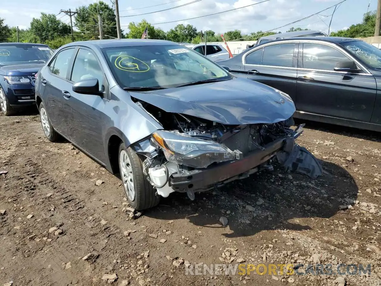 1 fotografías del automóvil dañado 2T1BURHE4KC222728 TOYOTA COROLLA 2019