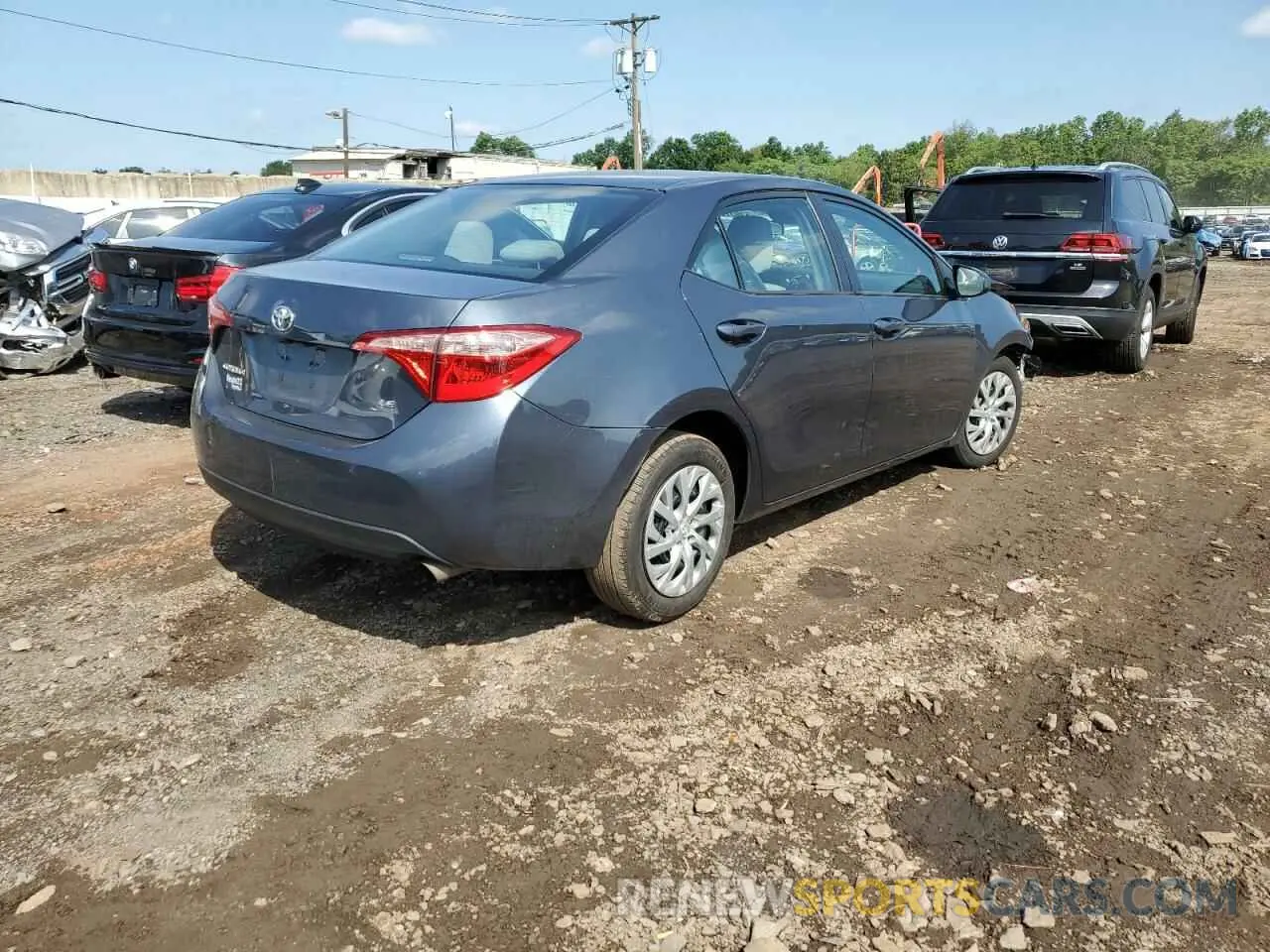 4 fotografías del automóvil dañado 2T1BURHE4KC222728 TOYOTA COROLLA 2019