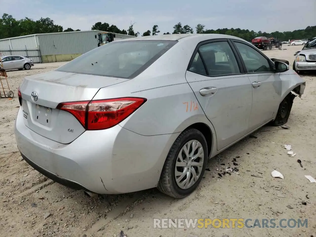 4 fotografías del automóvil dañado 2T1BURHE5KC126185 TOYOTA COROLLA 2019
