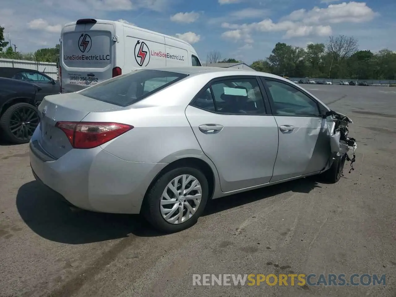3 fotografías del automóvil dañado 2T1BURHE5KC144525 TOYOTA COROLLA 2019
